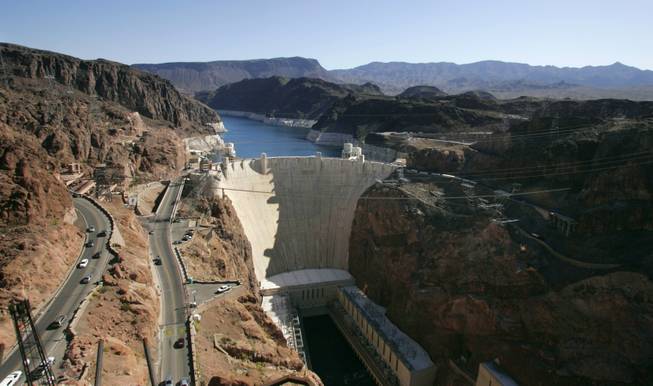 View From Hoover Dam Bypass Bridge
