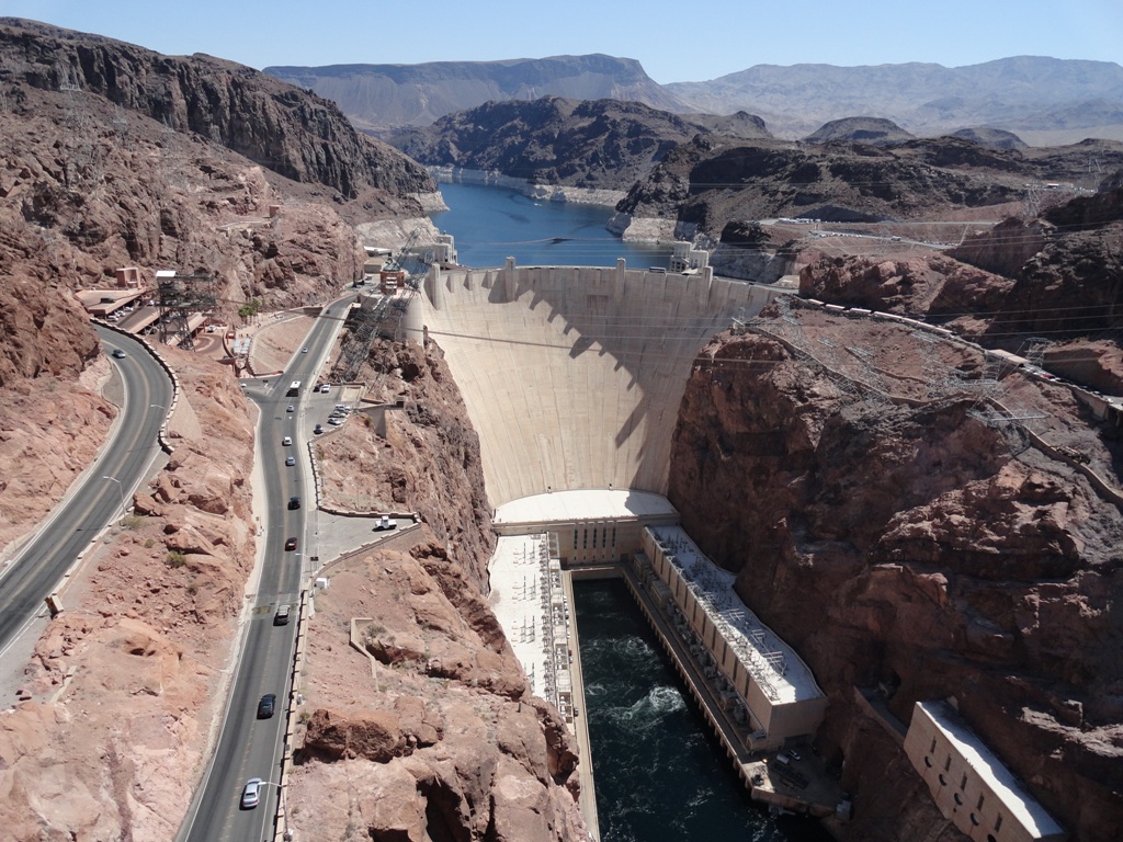 View From Hoover Dam Bypass Bridge