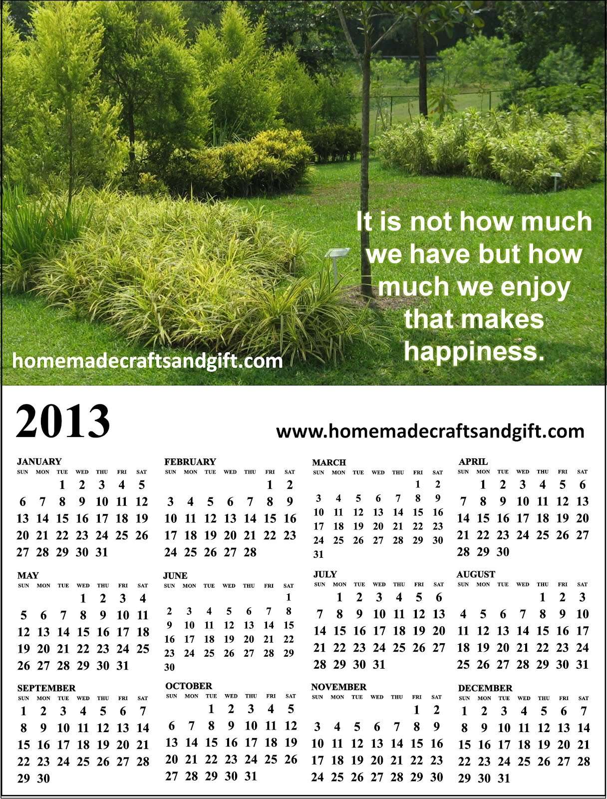 Wallpaper 2013 Calendar